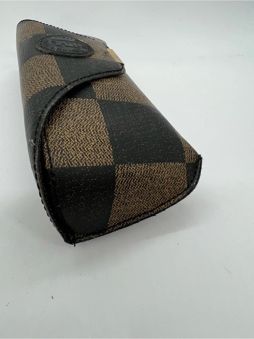 Fendi Eyewear Cases Lot Black FF Monogram & Brown Checkered Sunglasses Cases